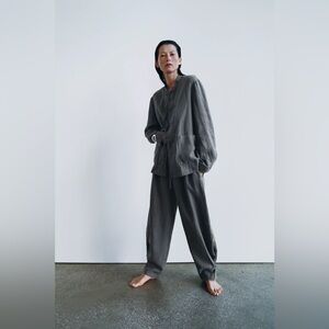 Zara Set LINEN PANTS and JACKET ZW COLLECTION